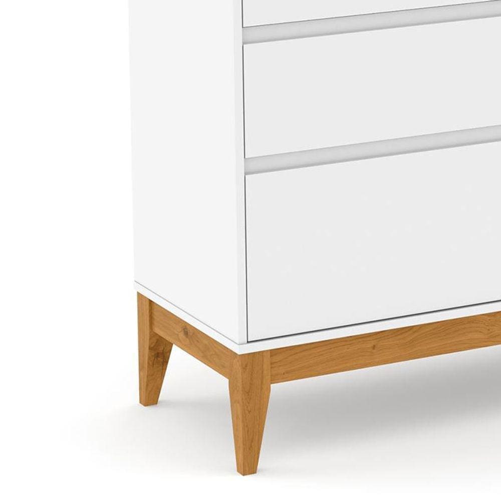 Cômoda Infantil Nature Clean com Porta e 3 Gavetas - Matic Móveis