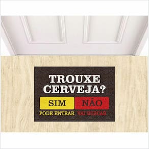Tapete Capacho Para Porta, Divertido Trouxe Cerveja?
