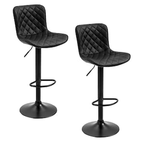 Kit 2 Banquetas Alta para Cozinha Base Preta Giratória Luxo Estofada Pu Bs80 Best