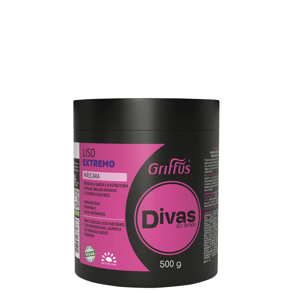 Griffus Divas do Brasil Liso Extremo - Máscara Capilar 500g