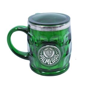 Caneca Palmeiras Escudo De Metal Cristal Térmica 500 ML - QH021BA-3
