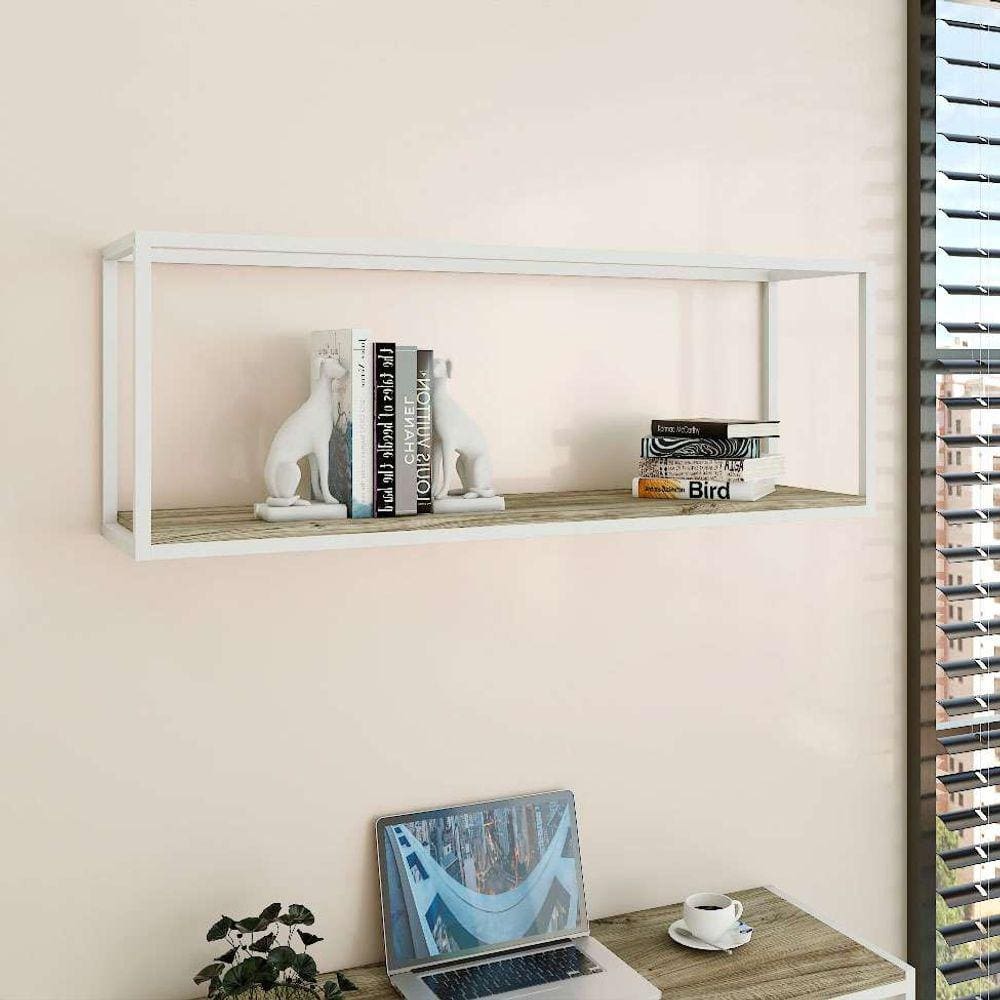 nicho studio carvalho e branco 120 cm
