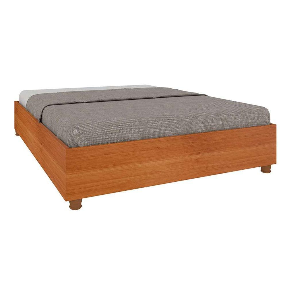 base para cama box queen mônaco (35x164x203 cm) cinamomo