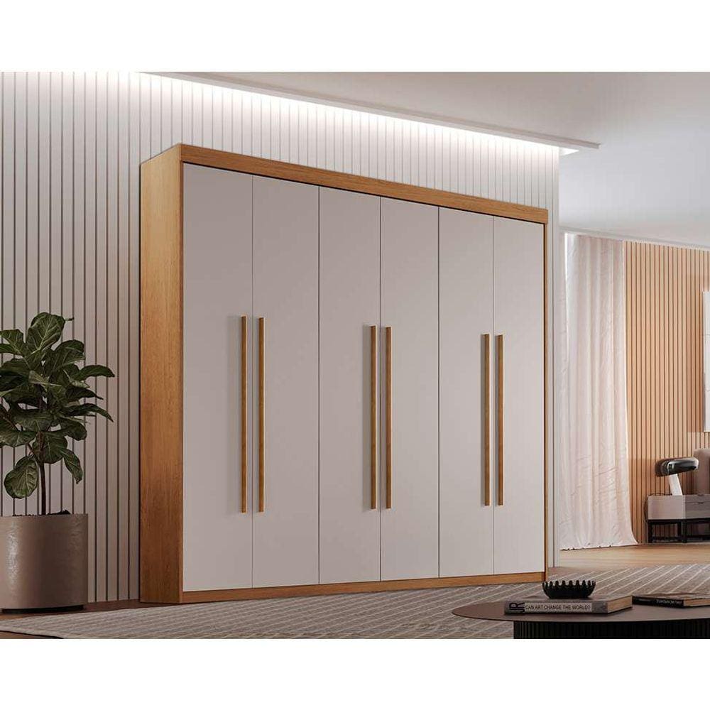 guarda-roupa casal xangai 6 pt 2 gv imbuia | Ponto