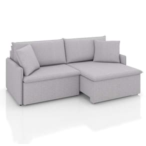 sofá 3 lugares retrátil e reclinável stilo linho prata 194 cm