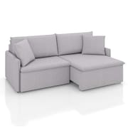 sofá 2 lugares retrátil e reclinável stilo linho prata 154 cm