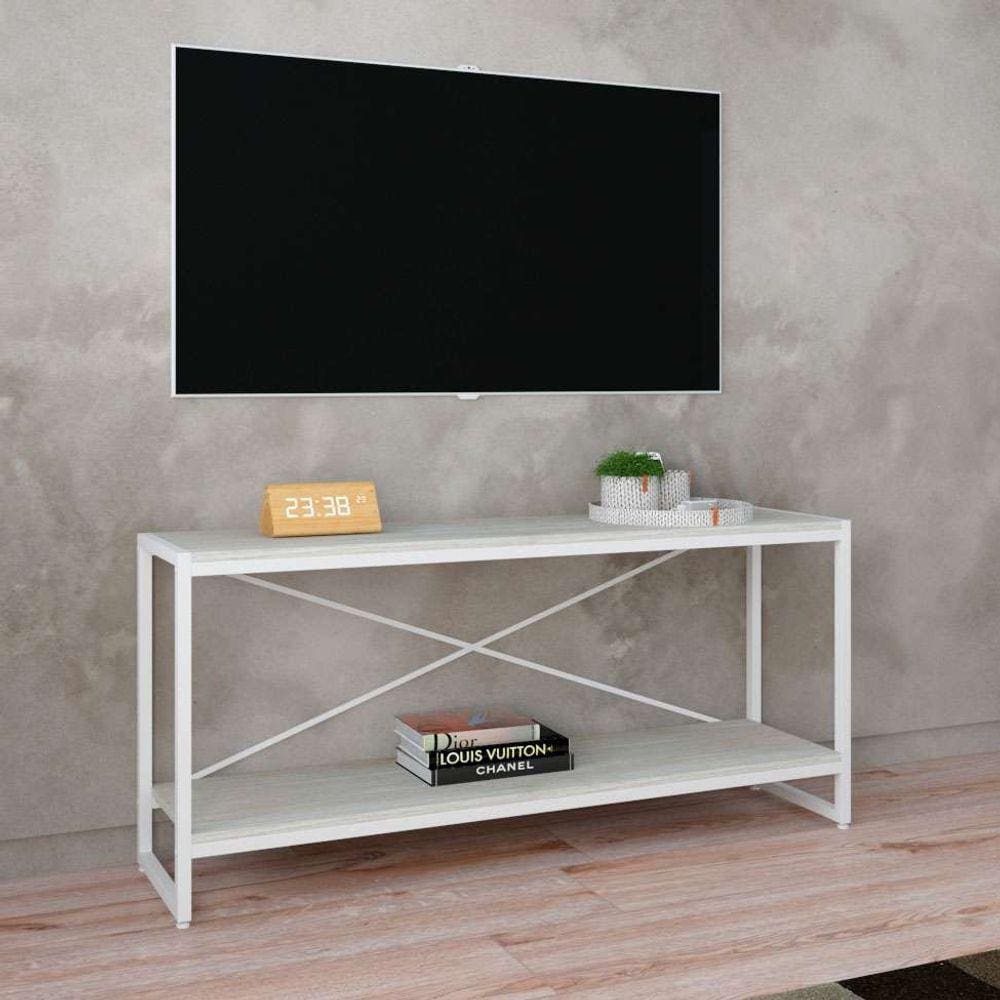 rack studio snow e branco 120 cm