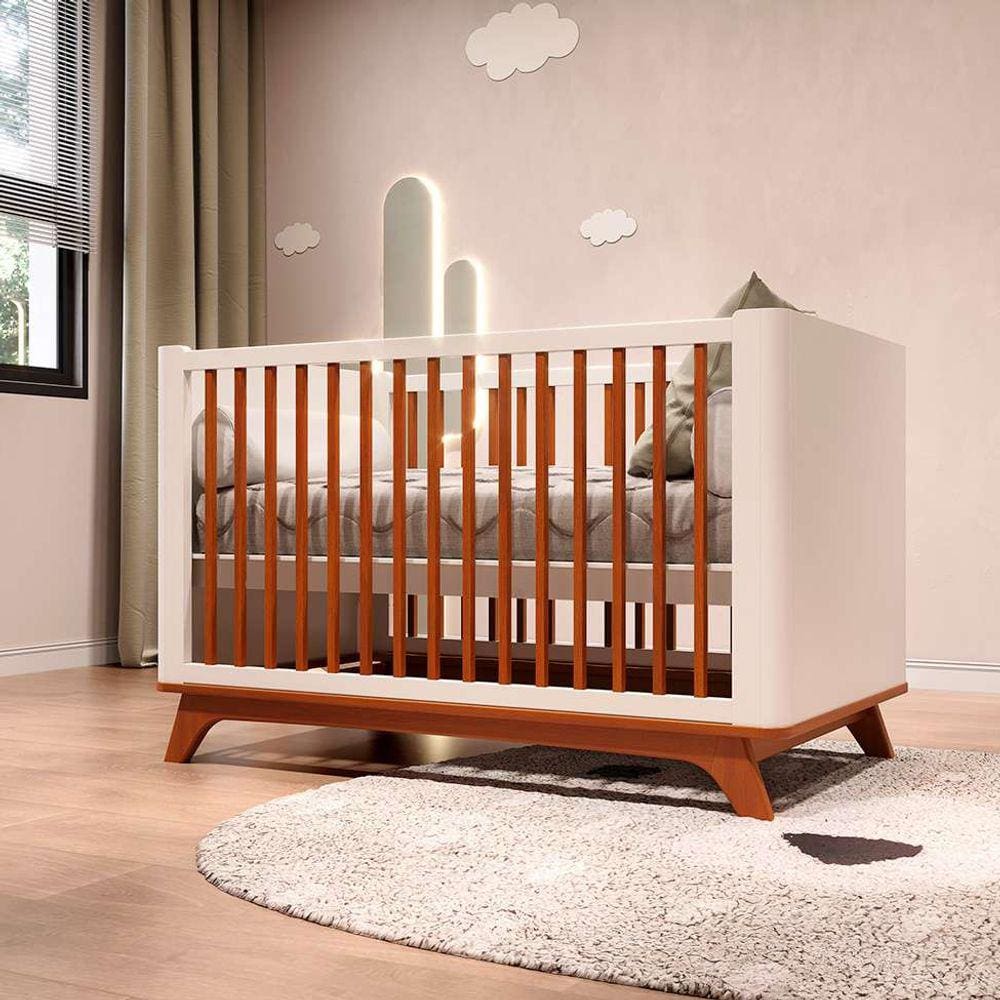 berço infantil americano sambalelê branco e