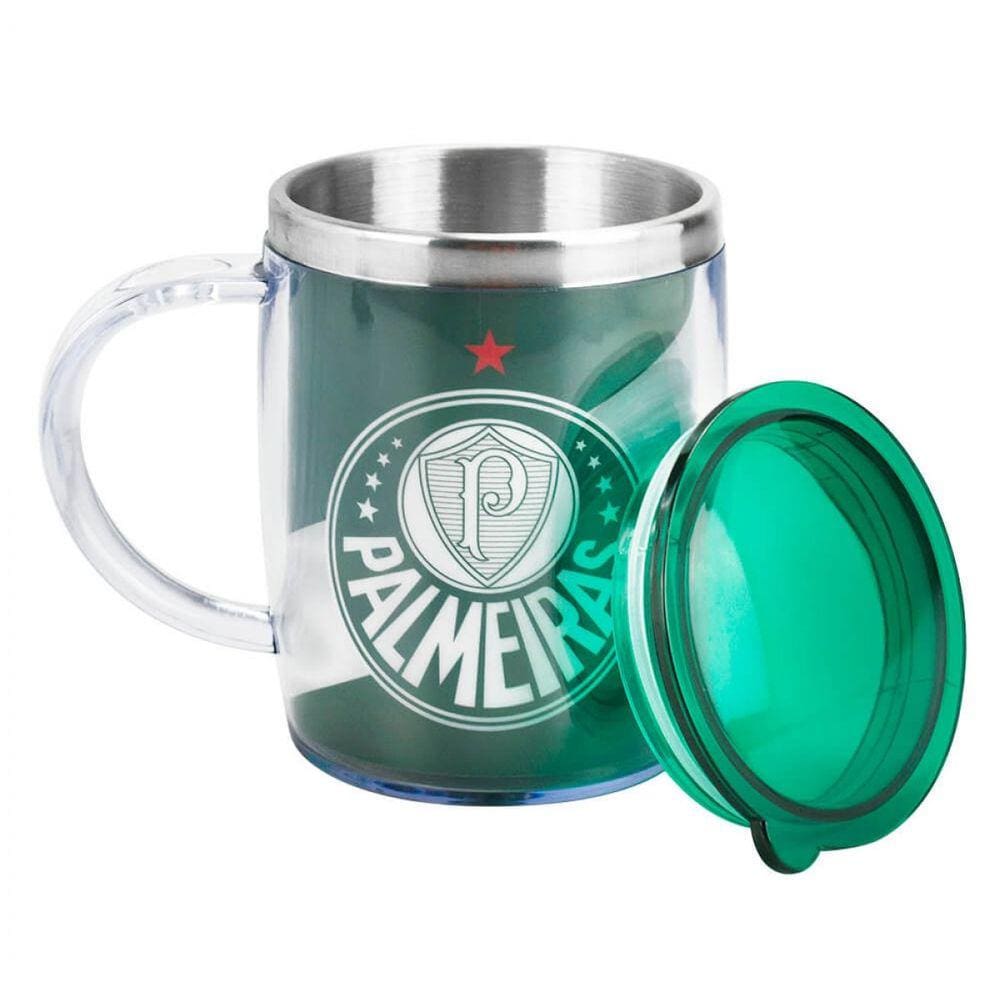 Caneca Palmeiras Térmica 450 ML - QH002G-3