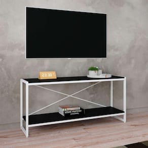 rack studio preto e branco 120 cm
