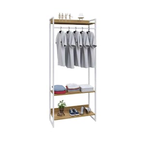 guarda-roupa closet studio e branco 187x80 cm