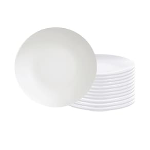 Conjunto de Pratos Sobremesa Leonora 12 Peças em Porcelana Branca 19 cm - Tramontina 96010206
