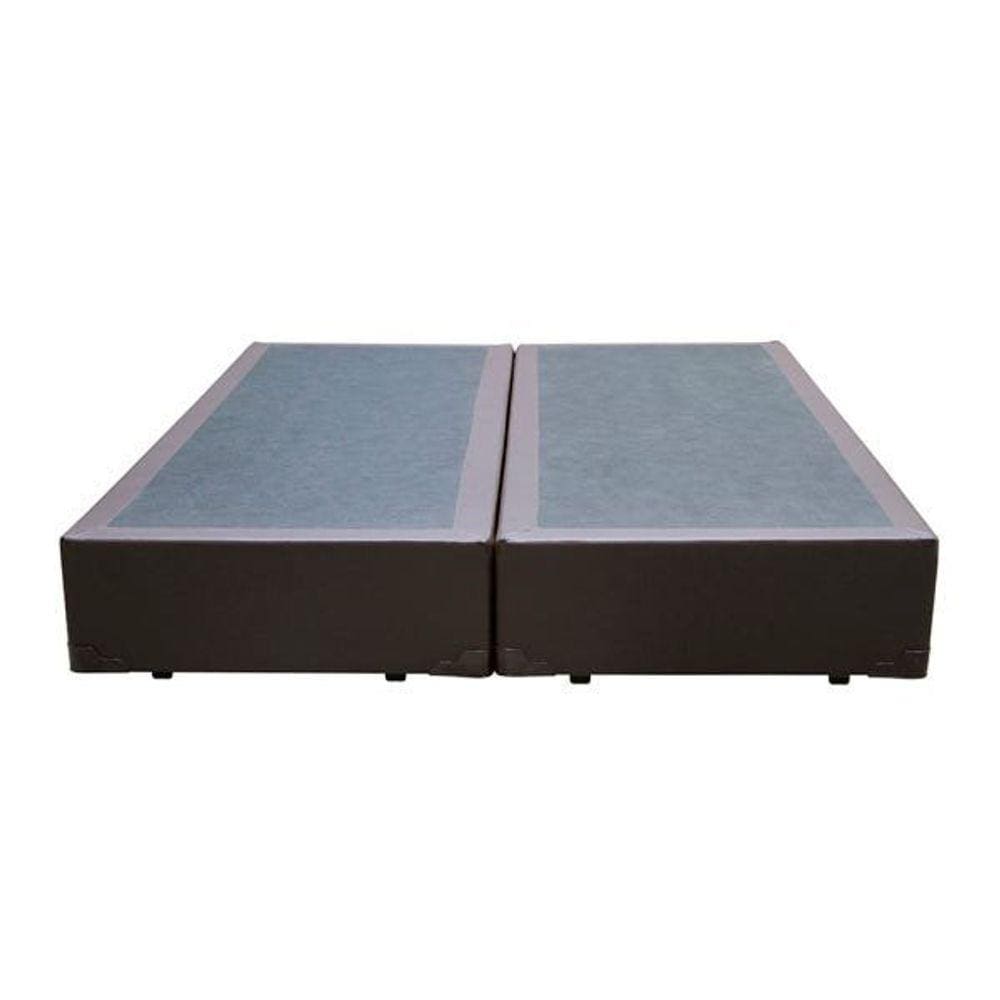 Base Box Queen Bipartido Sintético Marrom - 30x158x198