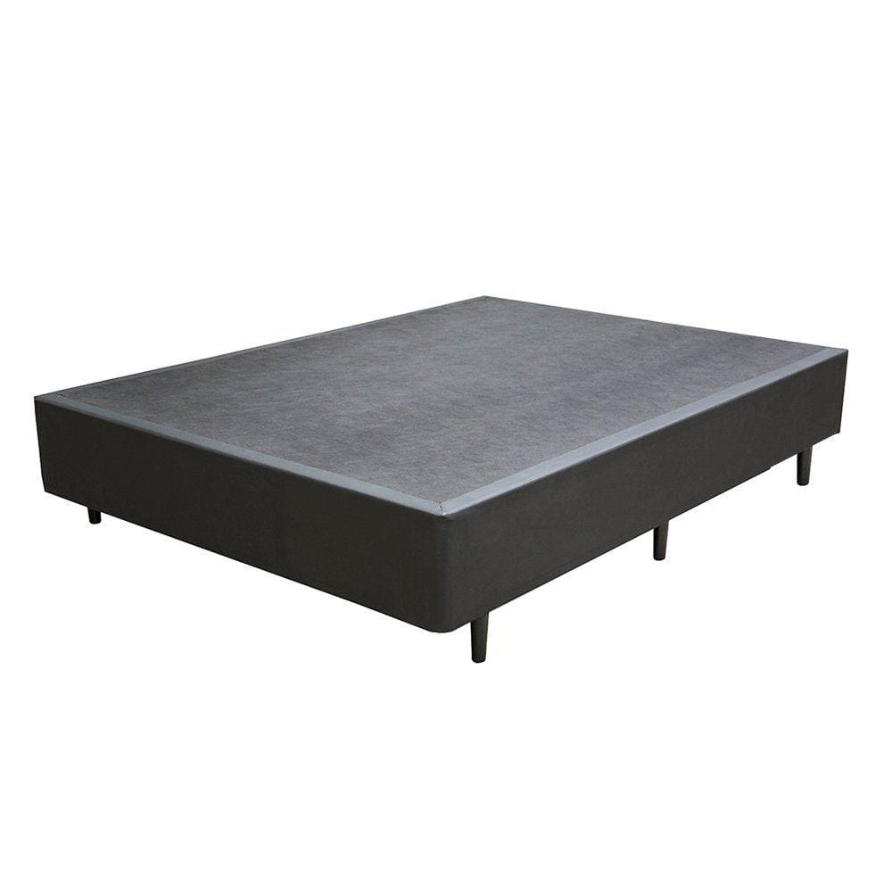 Base Box Casal Sintético Cinza - 30x138x188