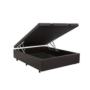 Base Box Baú Solteirão Sintético Marrom - 39x128x188
