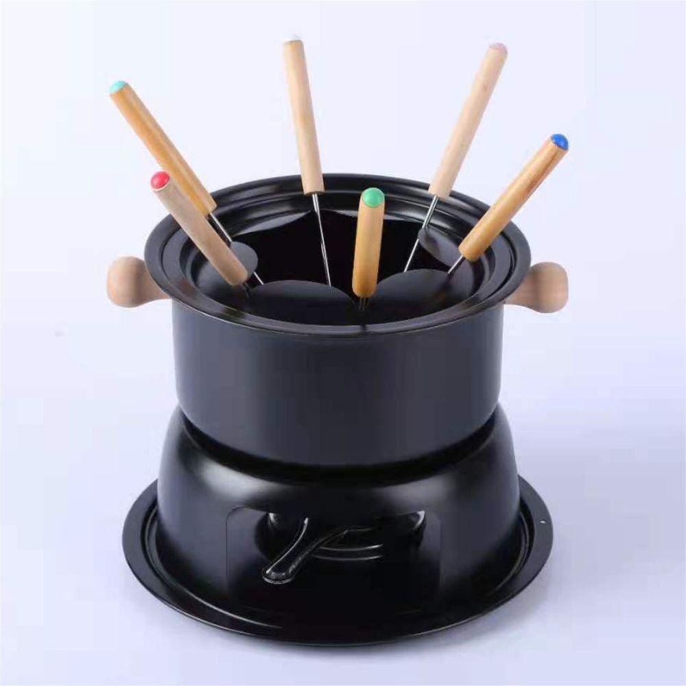 Fondue Aço Jogo Com 11 Peças Preto Ferimte Fd0680