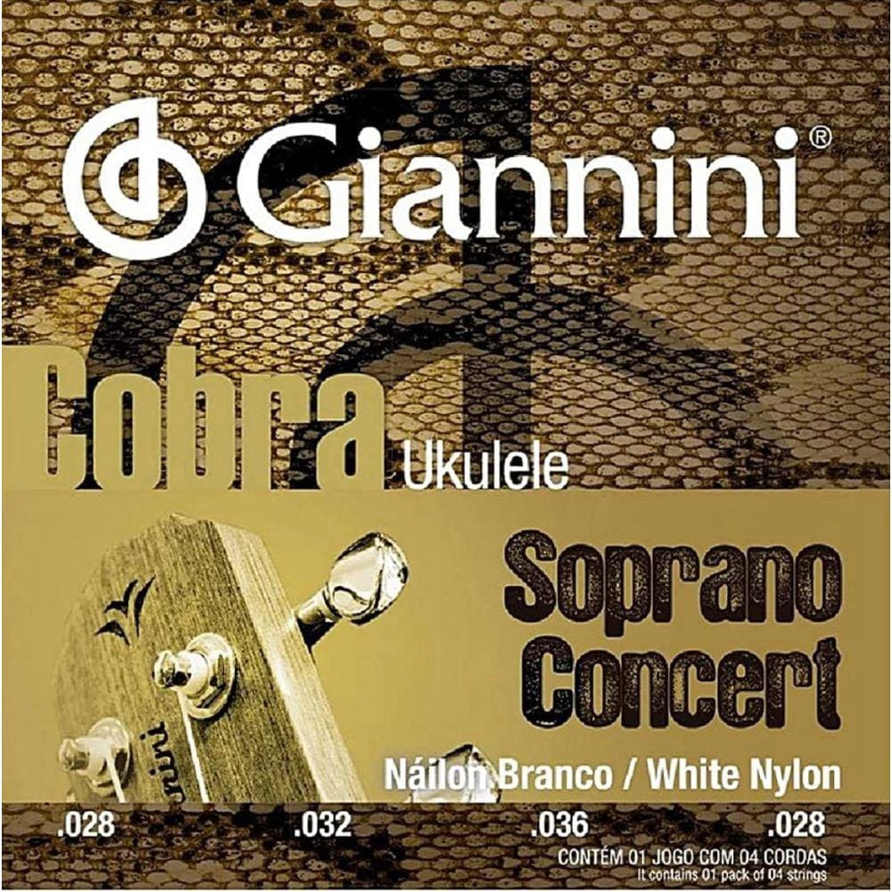 Encordoamento Ukulele Soprano Concert Giannini Cobra
