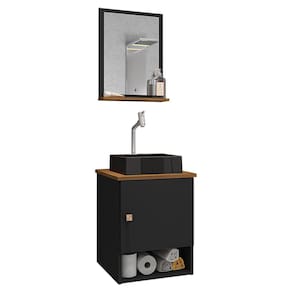 Gabinete Banheiro Lima Cuba Tulipa Pto Torneira DL08 Val ABS