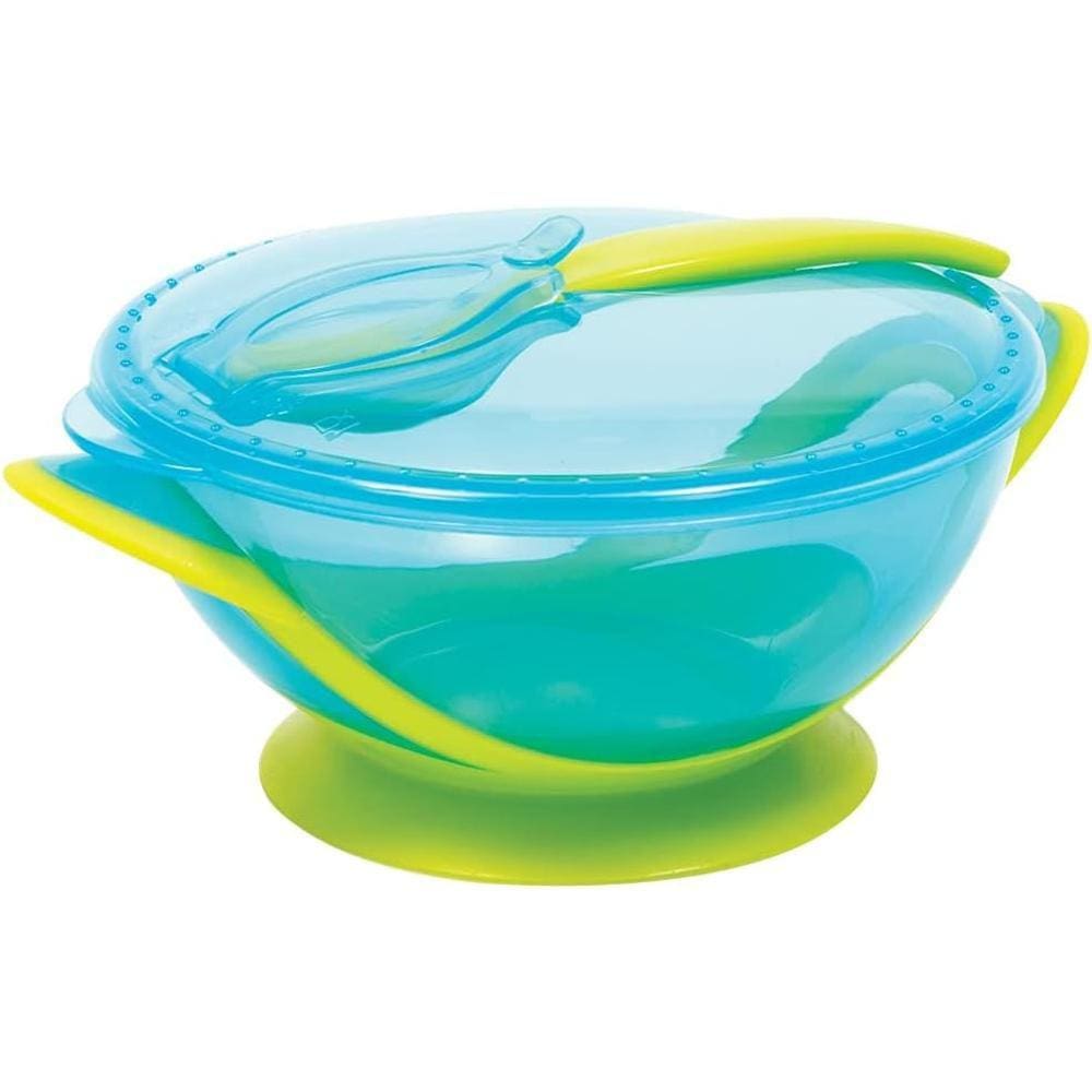Kit Refeição Com Ventosa Buba Com Colher Azul