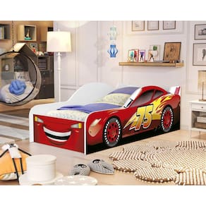 Cama Carro Infantil Juvenil Relampago Mcqueen 100% MDF