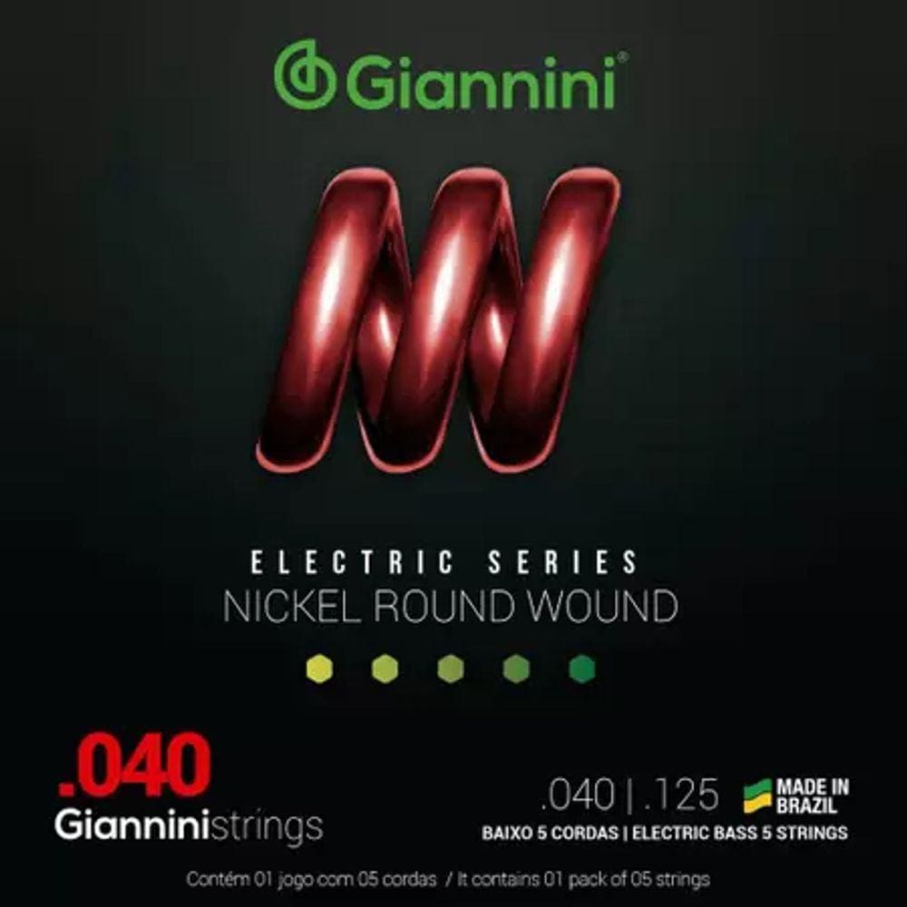 Encordoamento Baixo 5 Cordas .040 Giannini Electric