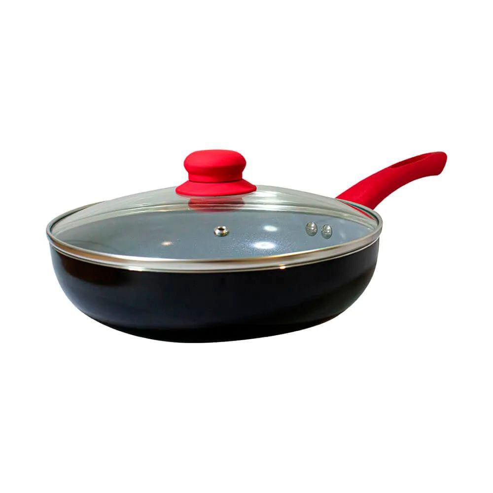 Frigideira Aluminio Funda 24Cm Kitchen Com Tampa Al145