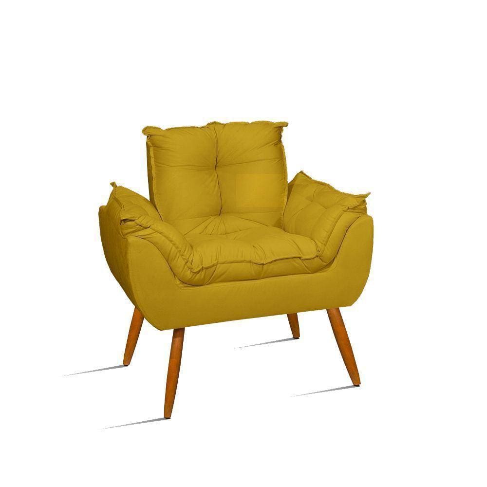 Poltrona Decoraçao Natal Sala Quarto Visitas – Jl Decor Cor:amarelo