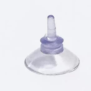 Kit com 30 Ventosas de 2cm PVC Transparente com Ponta Fina