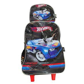 Kit Mochila Infantil Com Lancheira Hotwheels Preto - Luxcel
