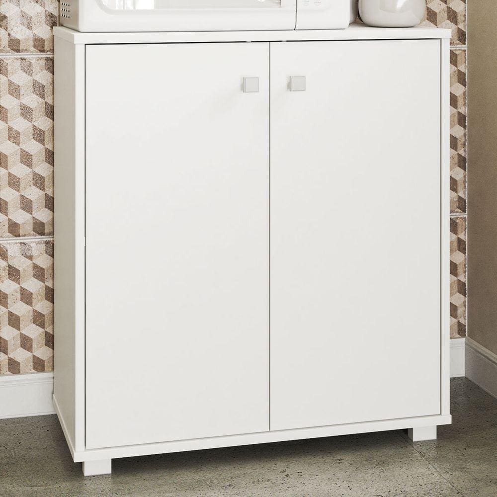 Armário de Cozinha 2 Portas 1 Prateleira Branco 205 - Pnr Móveis