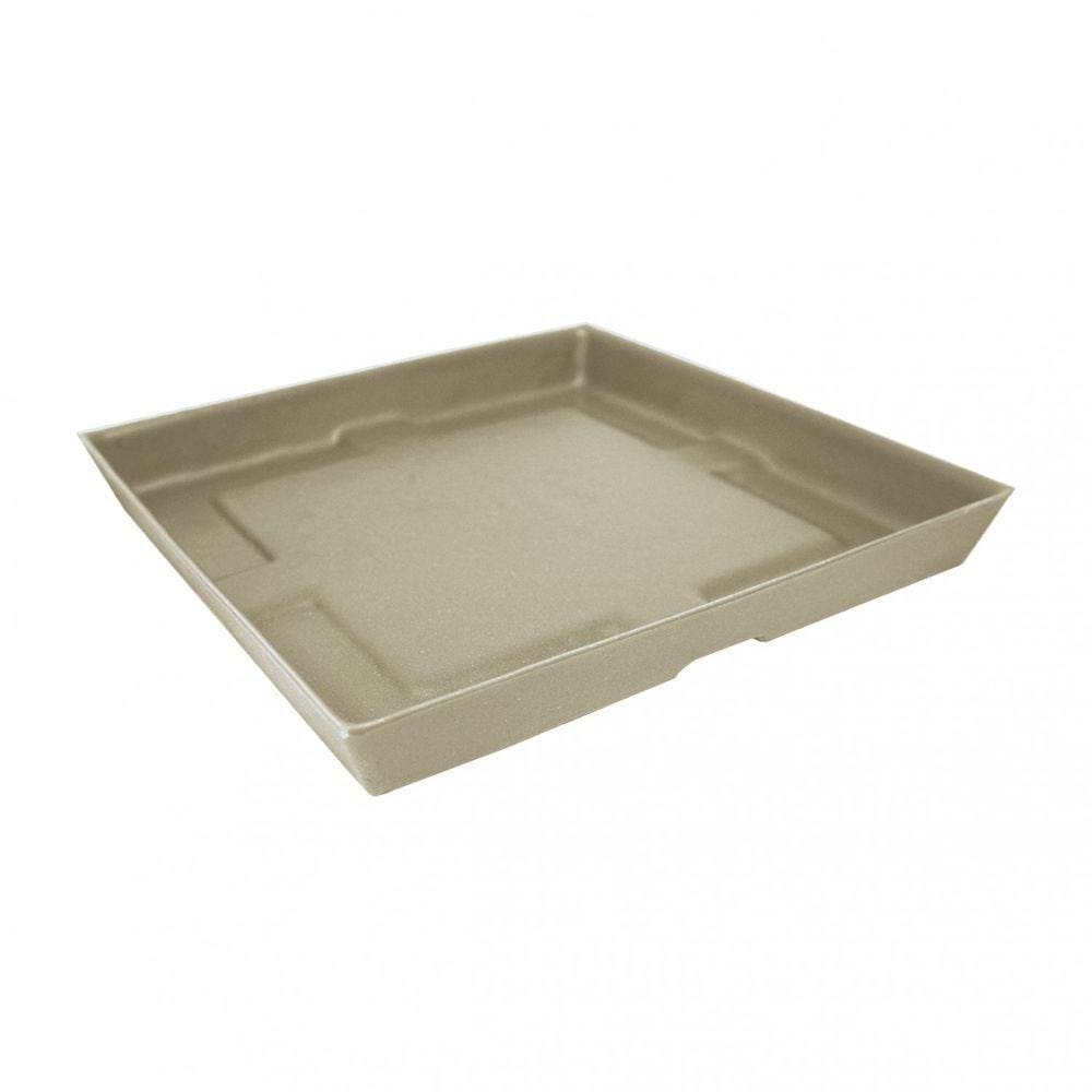 Prato para Vaso Quadrado Slim 23 Japi Areia