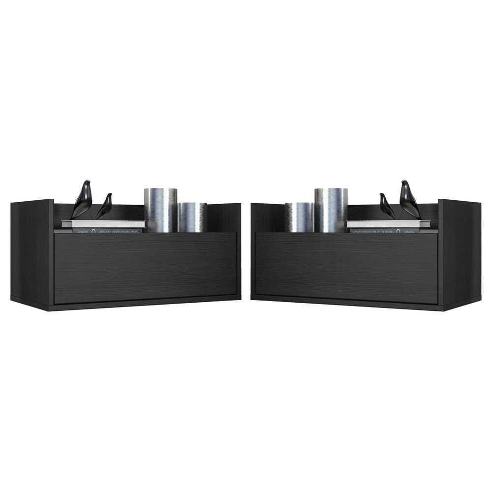 Kit com 2 Mesas de Cabeceira 80cm Suspensa Multimóveis V4005