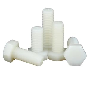 PARAFUSO SEXTAVADO M8 X 40 POLIPROPILENO BRANCO - 400Pçs