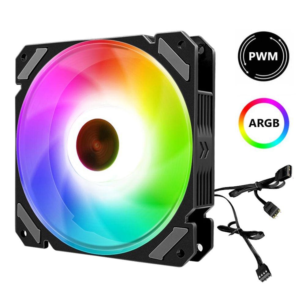 Cooler Fan Pwm 4pin 120mm 1700rpm Argb 3pin 66cfm Coolmoon