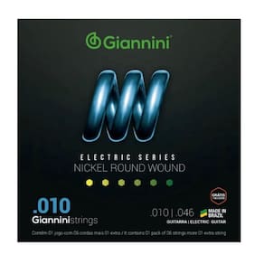 Encordoamento Guitarra .010 Giannini Electric 1ª (Mi) Extra