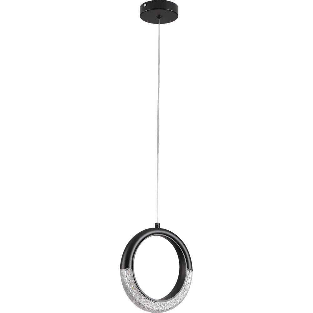 Pendente Cristal Led Diamond Ø21cm - Preto