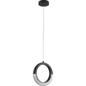 Pendente Cristal Led Diamond Ø21cm - Preto