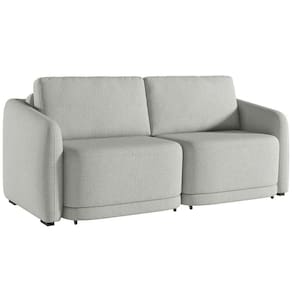 Sofá Cama Casal para Sala 216cm Polska K04 Linho Cinza - Mpozenato
