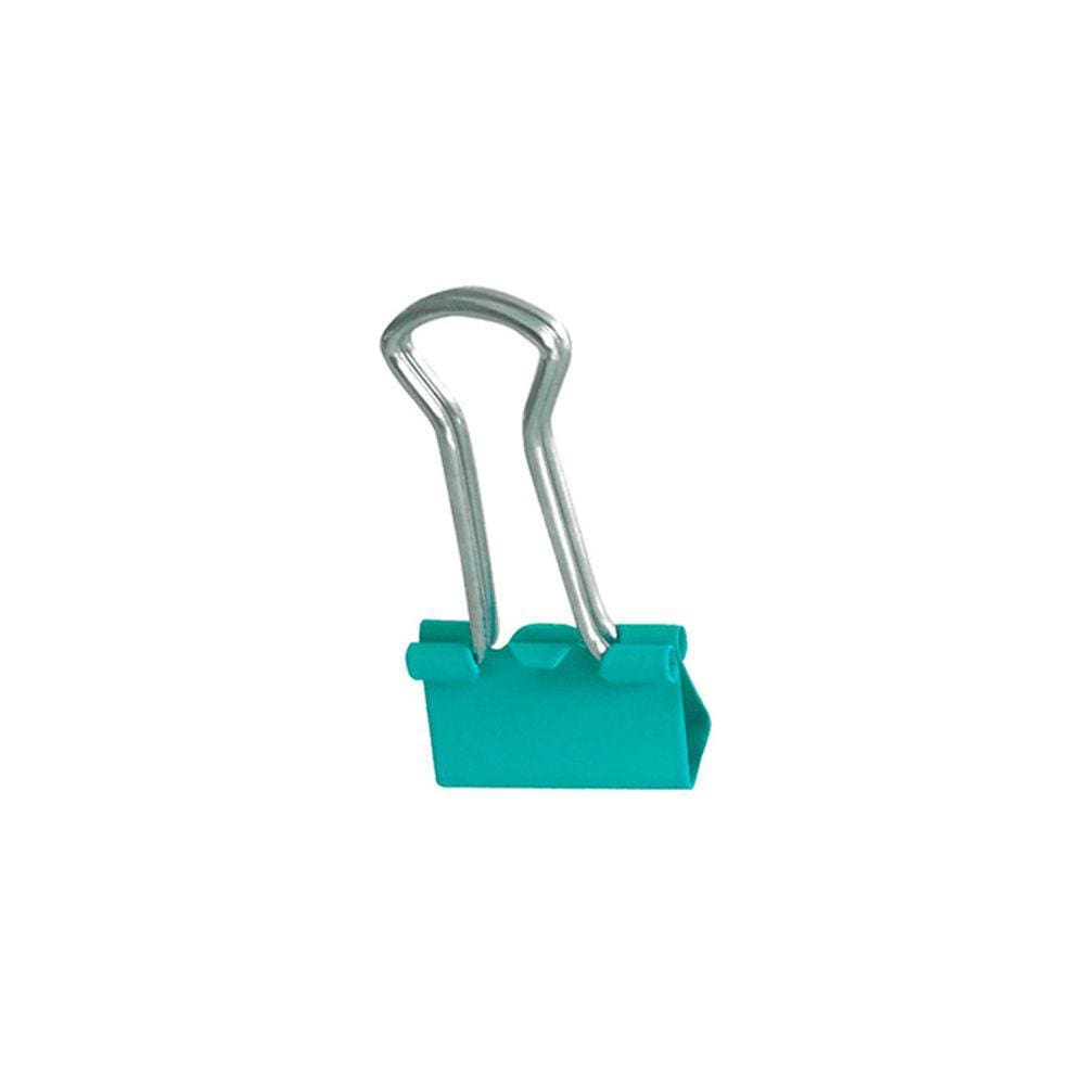 Prendedor Metal Binder Colorido 19mm Jocar Office Verde