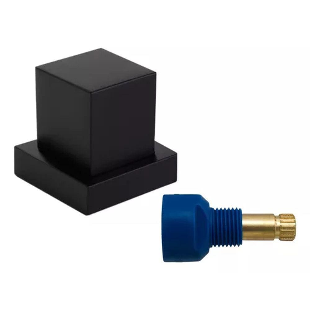 Acabamento P/ Registro Quadrado Abs Preto + Conv Fabrimar