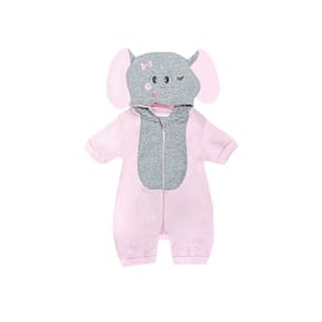 Macaquinho Bebê Menina Elefantinha Rosa Claro - Brotinhos