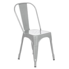 Kit 8 Cadeiras Iron Tolix Design Industrial Cozinha Bar Prata Prata