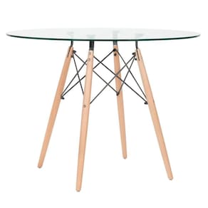 Mesa De Jantar Redonda Eames Eiffel 100cm Incolor