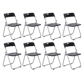 Kit 8 Cadeiras Dobravel Fort Bar Restaurante Lanchonete Eventos Preto