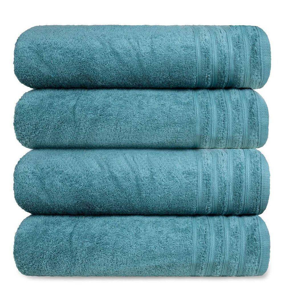 Kit 4 Toalha Gigante Banhão Fio Penteado 100% Algodão Twist - Verde