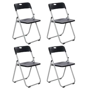 Kit 4 Cadeiras Dobravel Fort Bar Restaurante Lanchonete Eventos Preto