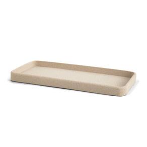 Bandeja Retangular em Poliresina Bege 26cm 17582 Mart