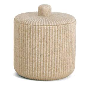 Pote Decorativo com Tampa Bege 10cm 17602 Mart