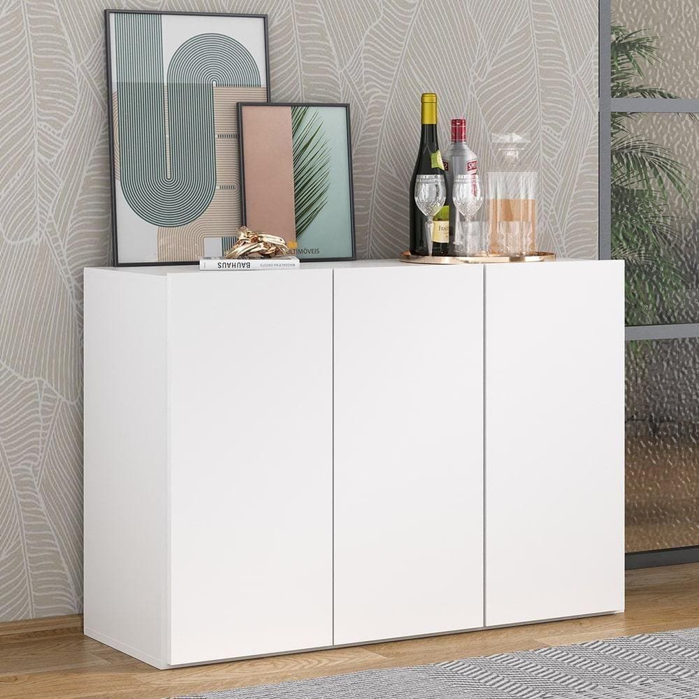 Aparador Buffet 3 Portas Veneza Multimóveis Mp1007 Branco