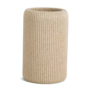 Copo Porta Escova de Dente em Poliresina Bege 14cm 17601 Mart